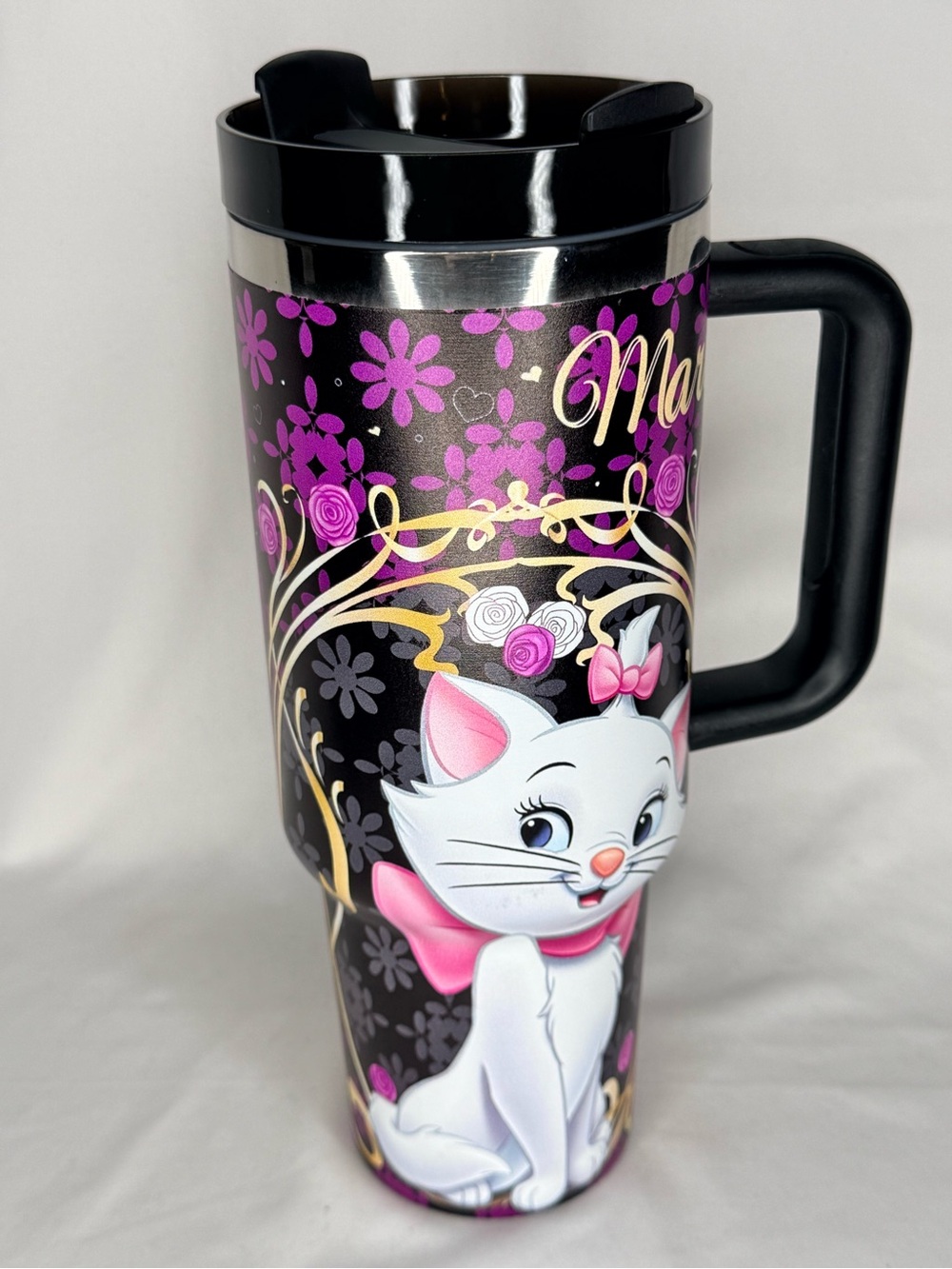 The Aristocats Marie Black & Purple 40oz Insulated Tumbler - Picture 5 of 6